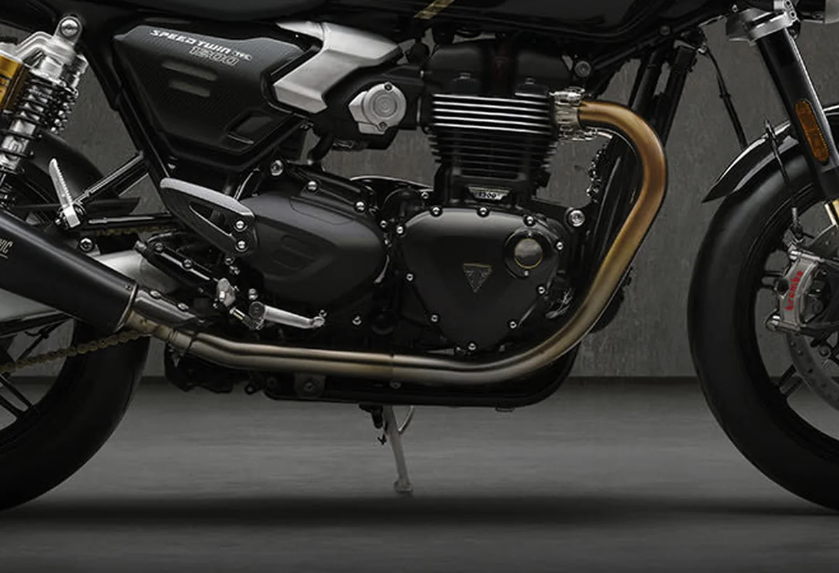 Moteur de Triumph en gros plan