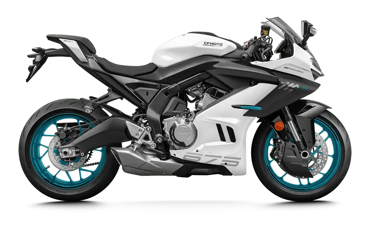 CFMOTO 675SR-R, coloris Blanc Nébula