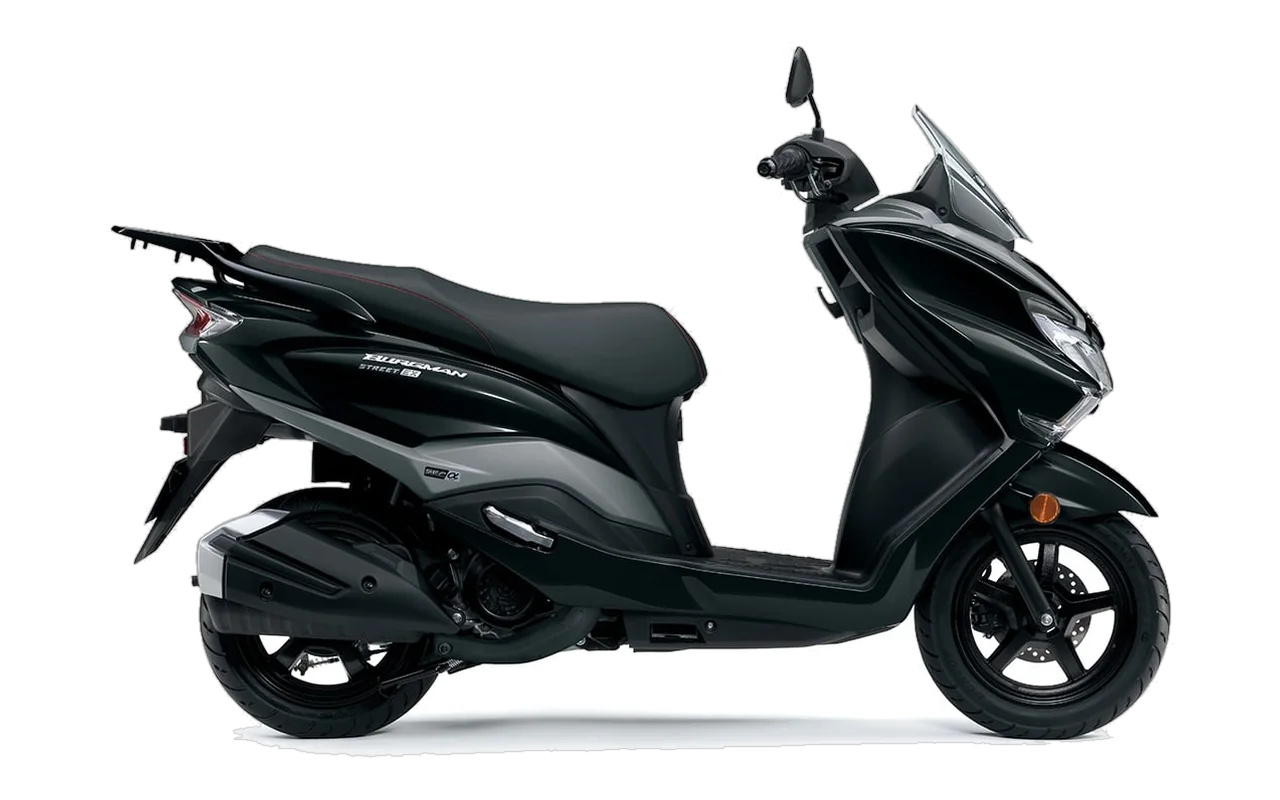 Suzuki Burgman Street 125EX, coloris Glass Sparkle Black