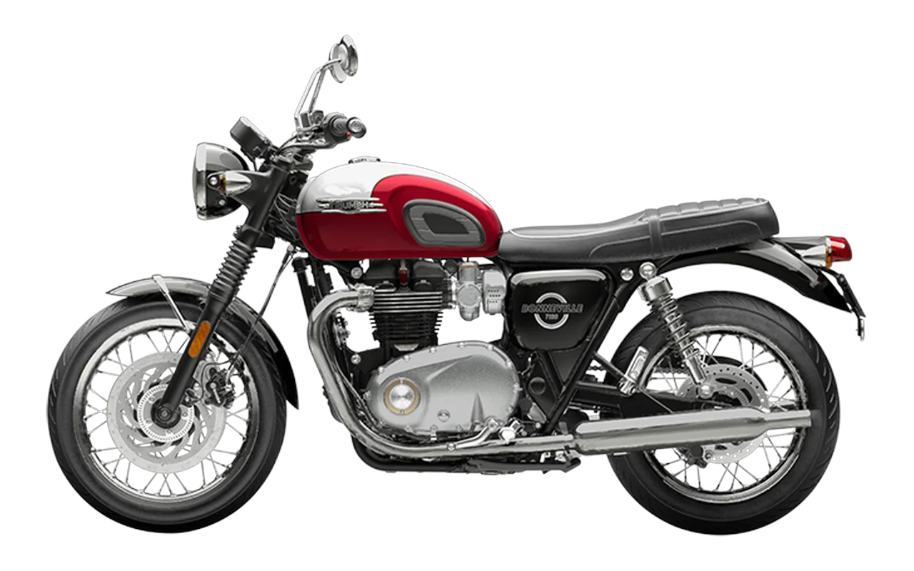 Triumph Bonneville T120, coloris Cranberry red